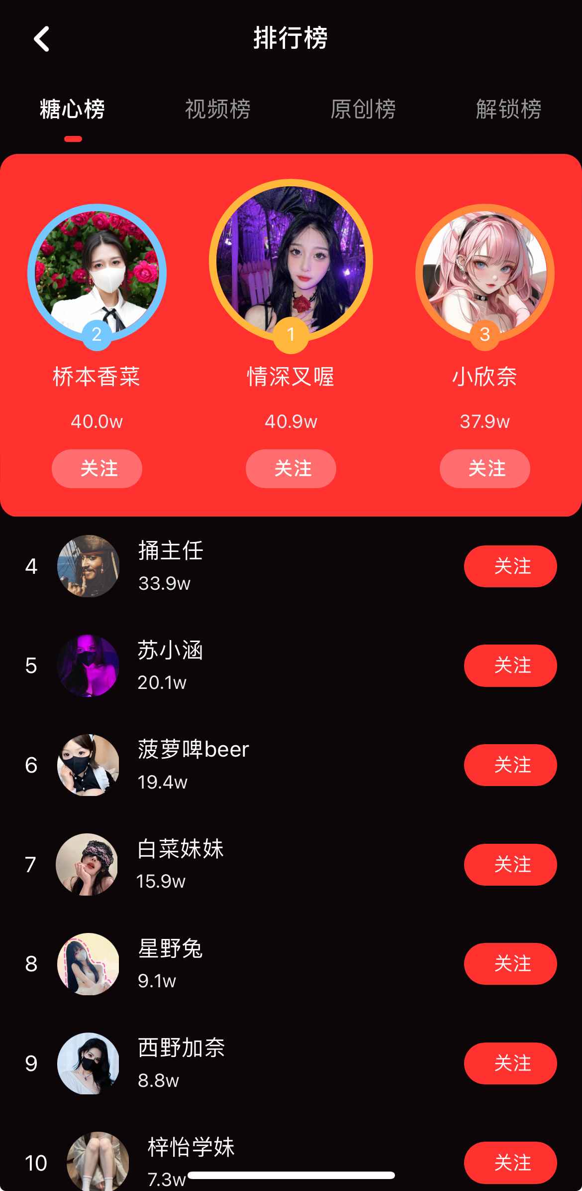 糖心Vlog排行榜高清视频热度榜单